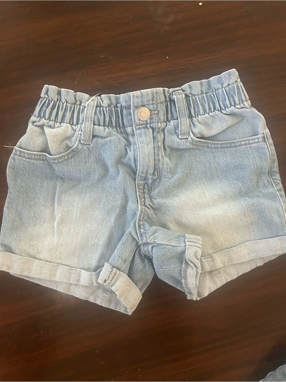 Cat & Jack Light Blue Denim Rolled Cuff Kids Shorts